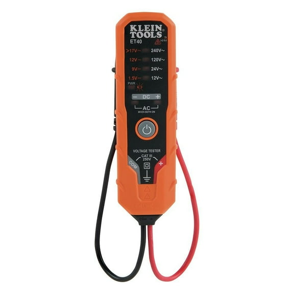 Klein Tools ET40 12-240V AC 1.5-24V DC Electronic AC/DC Voltage Tester