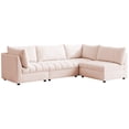 thumbnail image 1 of Meridian Furniture Jacob Pink Velvet Modular Sectional, 1 of 15