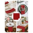 thumbnail image 3 of Red Burlap Texture Cloth Napkins Set of 8 Reusable Dinner Napkins, Farmhouse Vintage Red Cocktail Napkin Washable Table Napkins for Wedding/Holiday Party/Baby Shower 20"x20", 3 of 7