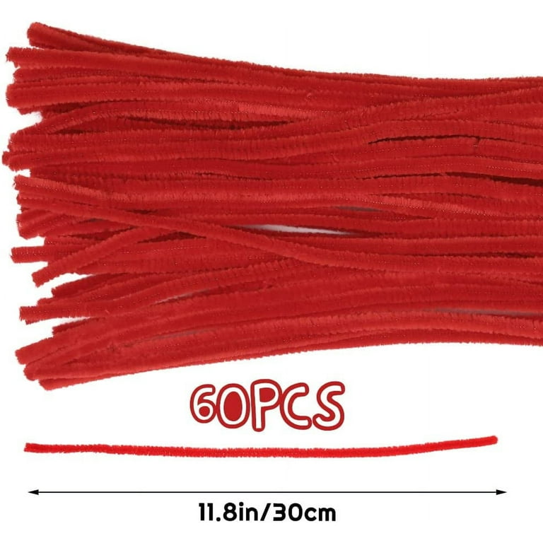  60 Pieces Red Pipe Cleaners, Christmas Craft Pipe Cleaners,Pipe  Cleaners Chenille Stem,Pipe Cleaners Bulk,Art Pipe Cleaners for Creative  Home Decoration Supplies Arts and Crafts Project : Arts, Crafts & Sewing