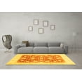 thumbnail image 3 of Ahgly Company Indoor Square Abstract Yellow Modern Area Rugs, 3' Square, 3 of 4