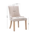 thumbnail image 6 of 2Pcs/Set Dining Chairs, Nailed Trim Home Office Chair Leisure Padded Chairs Accent Chair with Rubber Wood Legs, 6 of 8