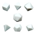 thumbnail image 2 of Esquirla 7Pcs Acrylic Blank Polyhedral RPG Dice Set White Empty Dice for Classroom Board, 2 of 3