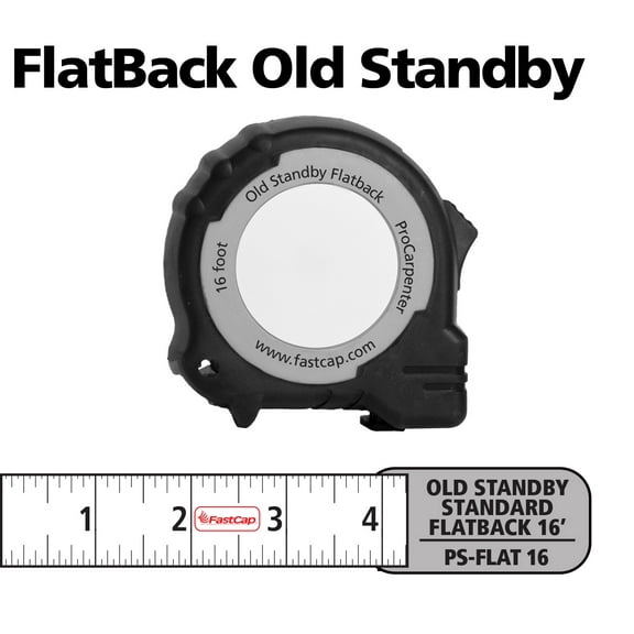 FastCap 2 Pack 16' Old Standby FlatBack Standard Tape Measure