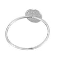 thumbnail image 4 of Minimalist Textured Finish Round Disc Circle 8mm Sterling Silver Ring-7, 4 of 5