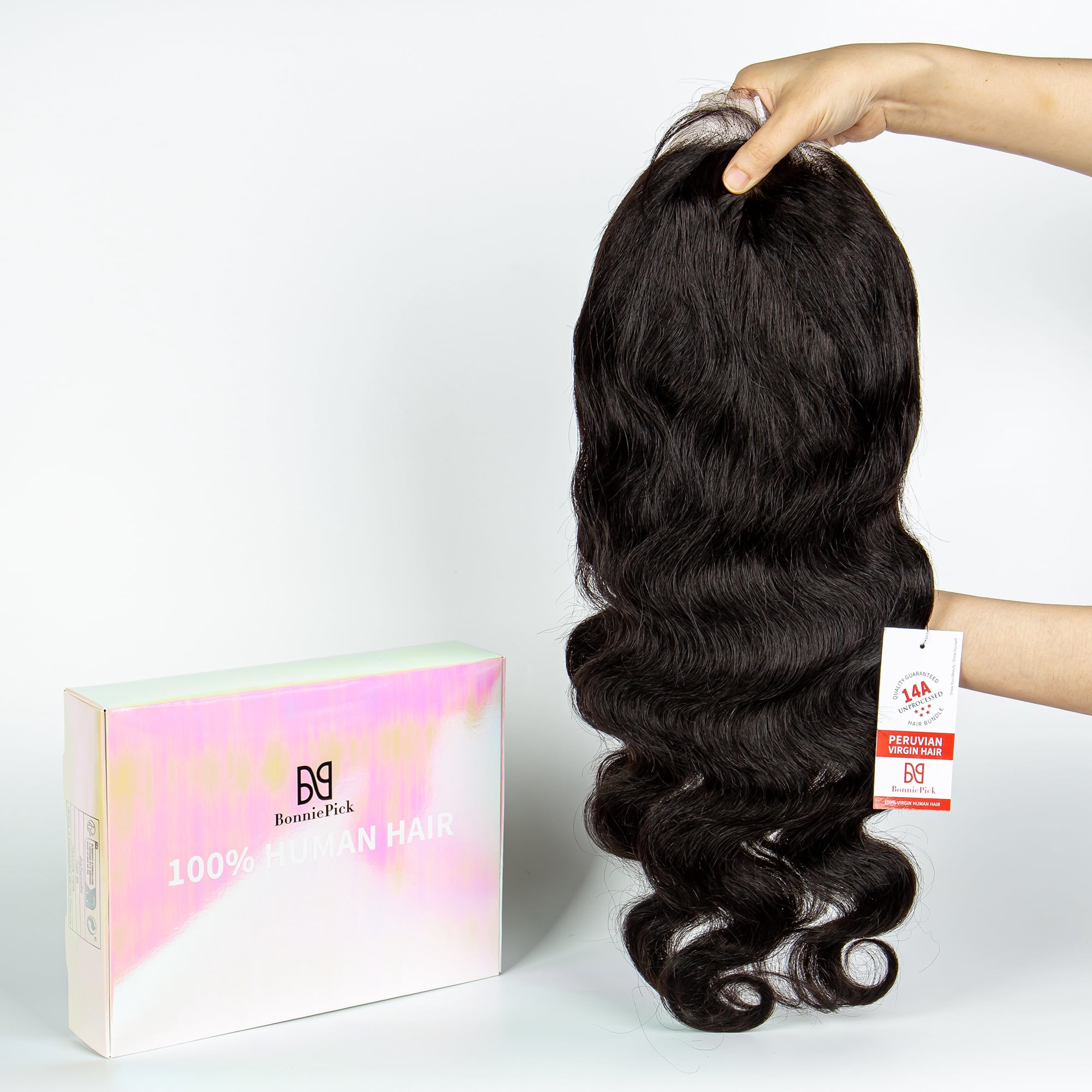 BP BonniePick 22 Inch 13x4 Body Wave Human Hair 180 Density HD Lace Front Wigs Human Hair Pre Plucked Glueless Wigs Human Hair Frontal Wigs Brazilian Virgin Human Hair Wigs for Women (22 Inch)