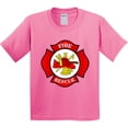 thumbnail image 3 of Inktastic Maltese Cross Firefighter Youth T-Shirt, 3 of 5