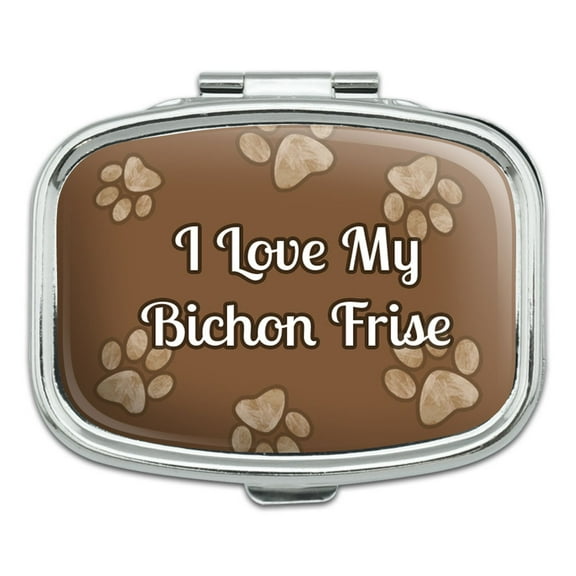I Love Heart My Pet - Bichon Frise - Rectangle Pill Box