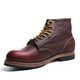 thumbnail image 4 of Botines de cuero para motocicleta para Hombre, mocasines Vintage con cordones, zapatos informales, botas de vaquero antideslizantes, 4 of 5