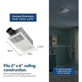 thumbnail image 3 of Bathroom Exhaust Fan, Heater, and LED Light Combination, 80 CFM ,High-Efficiency, 3 of 6