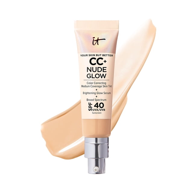 Foundation IT Cosmetics CC+ Nude Glow de 32 ml con factor de protección solar 40