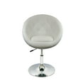 thumbnail image 3 of Nicer Furniture tabouret de bar de loisirs arrondi en blanc, 3 of 3