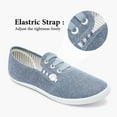 thumbnail image 2 of AOMAIS Women’s Slip On Canvas Shoes Sneakers Fashion Elastic Sneakers（Denim US9）, 2 of 11