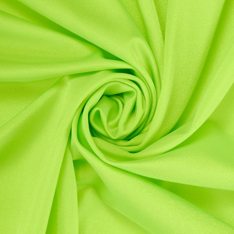 Shiny Milliskin Nylon Spandex Fabric 4 Way Stretch 58 wide Sold By The Yard  Many Colors (Neon Green) 