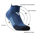 thumbnail image 3 of 3 Pairs Low-Cut Compression Running Socks with Arch Support – Ankle Compression Socks for Sports, Recovery & Circulation, 3 of 10