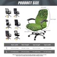 thumbnail image 6 of SCRAWLGOD St. Patrick's Day Comfortable Office Chair Cover Stretchy Breathable Rotating Chair Slipcover Easy to Install Desk Chair Slipcovers, Four Leaf Clover Horseshoes Gold Coin Green, S, 6 of 7