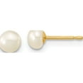 thumbnail image 2 of 14K Yellow Gold 4-5mm Fw Cultured Pearl, 14In Necklace, 5 Bracelet & Earring Set (5 X 4.5) Made In Canada xf503set, 2 of 5