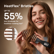 Wet Brush Ceramic Speed Dry Vented Hair Brush for Faster Blow-Drying and Shiny Hair - Black