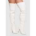 thumbnail image 2 of Women's Thigh High Pointed Toe Block Heel Boots, 2 of 3