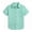 Mint Green, variant on KHONTS Boys Button down Shirts Short Sleeve Casual Cuban Shirt Summer Beach Shirts with Pocket,Size 6-14 Years Mint Green 160