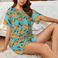 thumbnail image 4 of Hirioo Hot Dog 5 for Women's 2 Piece Short-Sleeved Pajama PJ Sets for Women Shorts with Pockets Womens Lounge Set-Small, 4 of 6