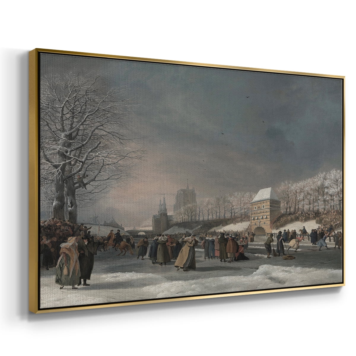 Vintage Landscape-CCCLXXXVII By Wexford Home Framed in Gold Wood Gallery Wrapped Canvas 27 in. x 41 in.