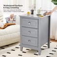 thumbnail image 3 of UBesGoo Upgraded White Nightstand with 3 Drawers, Modern Night Stands for Bedrooms with Metal Knobs, Wooden Bed Side Table/Night Stand for Small Spaces, College Dorm, Kids' Room, Living Room, 23.6in H, 3 of 10