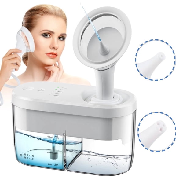 Ear Cleaning Kit for Adults, Water Powered Ear Irrigation System with 4 Modes & Sewage Collection, Safe and Gentle Home Use with 3 Nozzles