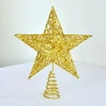 thumbnail image 6 of Home Xmas Tree Craft Five-Pointed Star Christmas Decoration Tree Ornaments Christmas Tree Top Star Gold Glitter GOLD, 6 of 8
