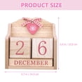 thumbnail image 2 of Wood Blocks Calendar Wooden Perpetual Date Desk Calendar Desktop Calendar, 2 of 7