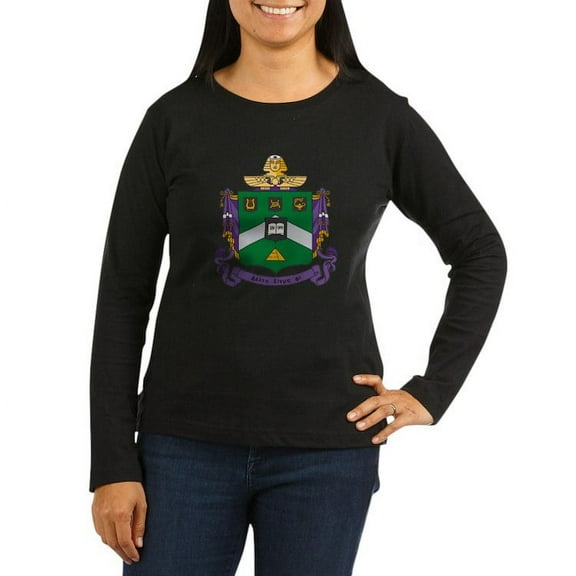 CafePress - Delta Sigma Phi Coat Of Arms Long Sleeve T Shirt - Women's Long Sleeve Graphic Tee Casual Fit