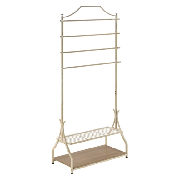 Tripar International  Garment Floor Rack with Wood Base, Cream