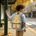 thumbnail image 6 of Pioneer Flower Floral Print Pattern 17" School Backpacks for Teens,Waterproof Oxford Fabric,S-Shape Padded Straps for School,Travel,Hiking,Camping, 6 of 6