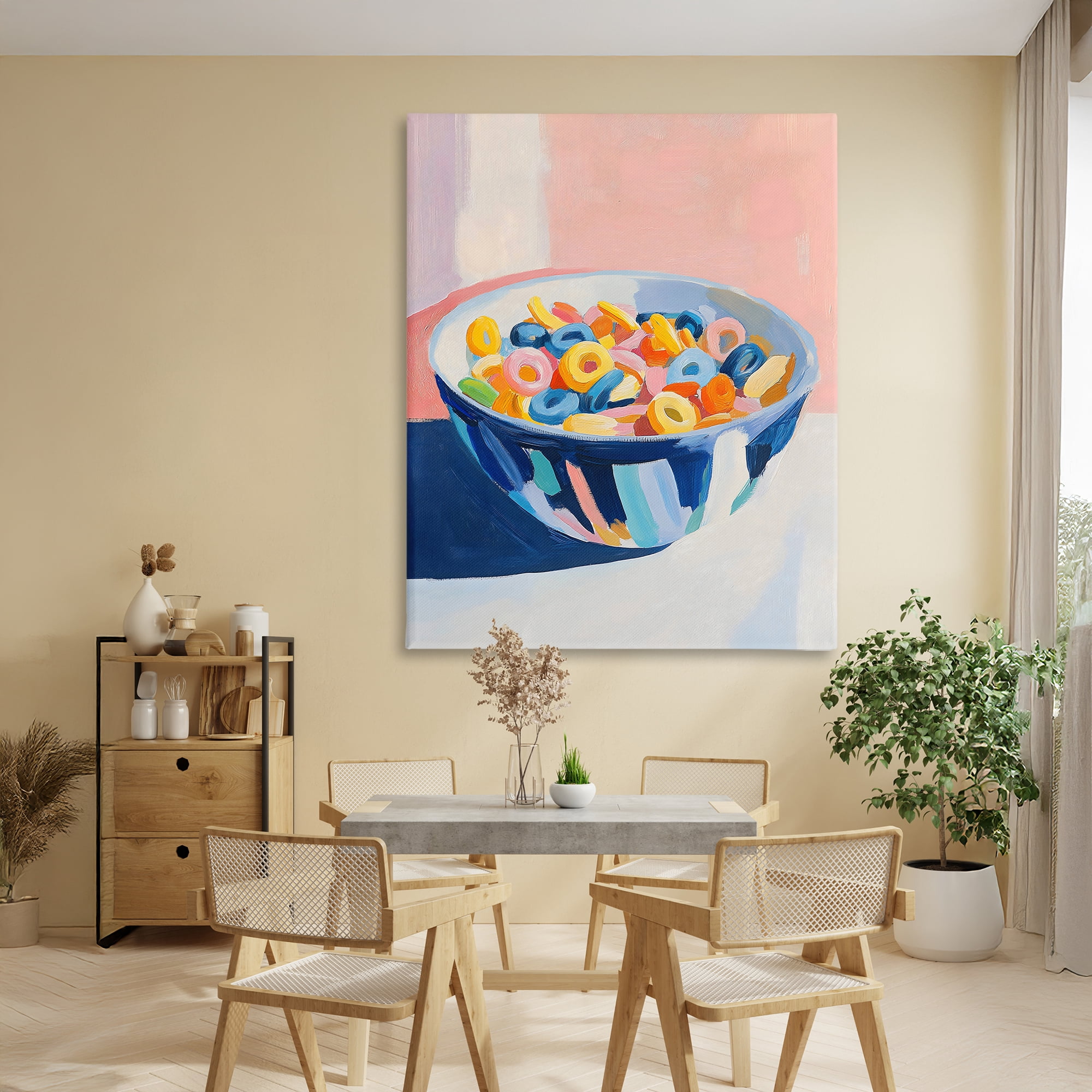 Stupell Industries Colorful Cereal Bowl Canvas Wall Art, design by The Prints Vibe