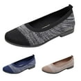 thumbnail image 4 of CPNG Women Walking Shoes Pointed Toe Lightweight Soft Slip On Mesh Flat Shoes Woven Orthopedic Soft Arch Support Breathable Work Office Sneakers, 4 of 9