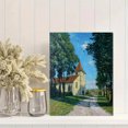 thumbnail image 2 of Qisvanset 12x16 Inch Abstract Blue Yellow Leaf Goddess Canvas Print Wall Art, 2 of 5