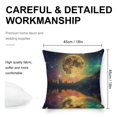thumbnail image 2 of Full moon lake stars Linen toss pillowcase Decoration pillowcase Gift preferred 18x18" Cushion cover 2 set Sofa pillowcase Sofa bedroom living room car, 2 of 7
