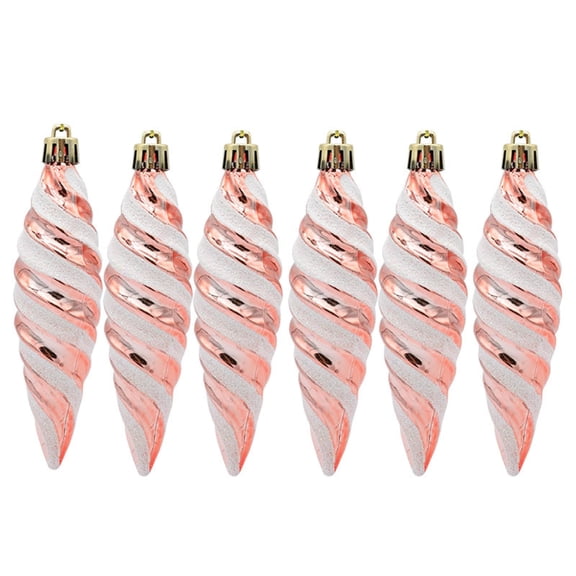 Tkrady Christmas Ornaments-Christmas Tree Pendants Christmas Pointed Spiral Thread Candy Pendant Christmas Hanging Decorations Party Supplies