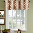 thumbnail image 4 of 2 Pack Valances for Windows, Brown Gradient Window Valances for Living Room/Bedroom/Bathroom, White Polka Dots Country Abstract Light Filtering Kitchen Curtain Valance Window Treatment 42"W x18" L, 4 of 9