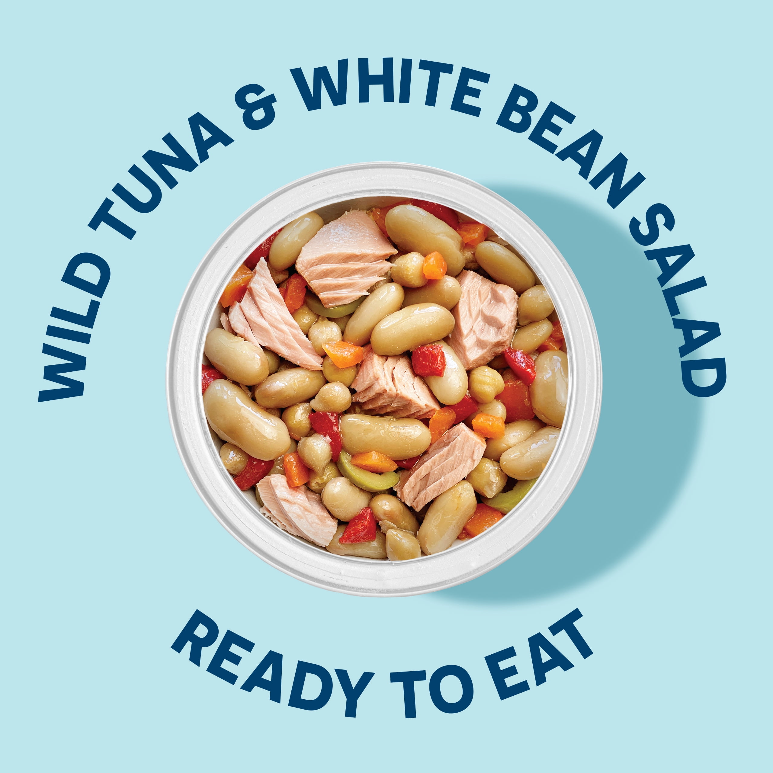 (4 pack) Wild Planet Wild Caught Tuna White Bean Salad with Veggies, Ready to Eat, 5.6 oz Can