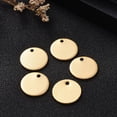 thumbnail image 7 of Ion Plating(IP) 304 Stainless Steel Charms Stamping Blank Tag Pendant Flat Round Golden 12x1mm Hole: 1.4mm, 7 of 7