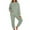 Light Green, variant on Women's Pajama Set Long Sleeve PJs 2 Piece Lounge Set Light Gray 6XL