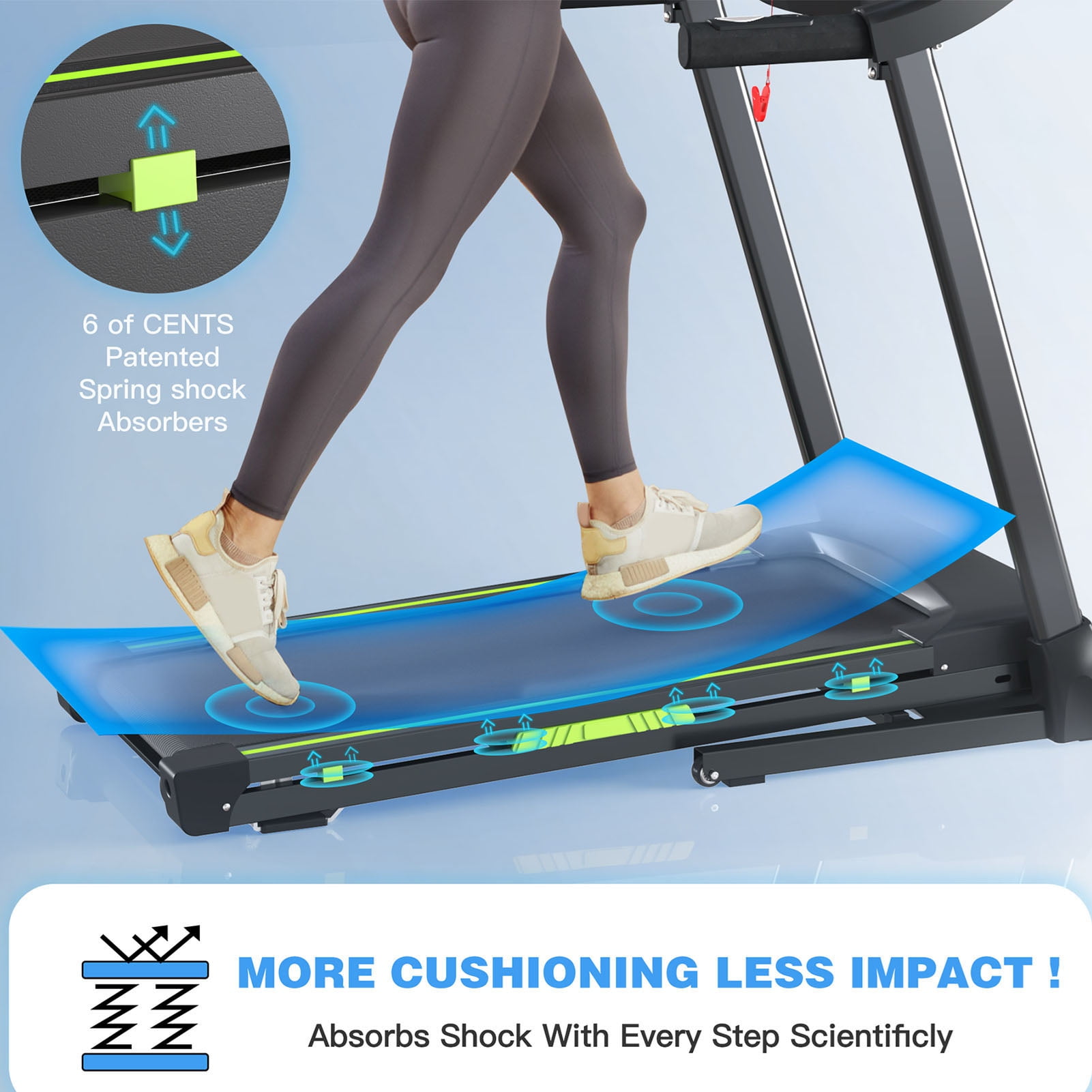 Folding Treadmill for Home, 3.5HP Quiet Brushless Treadmills with Handle 330 lbs Capacity, 4% Incline, LED Display & APP Control, Compact Foldable Walking Pad for Home Apartment Office
