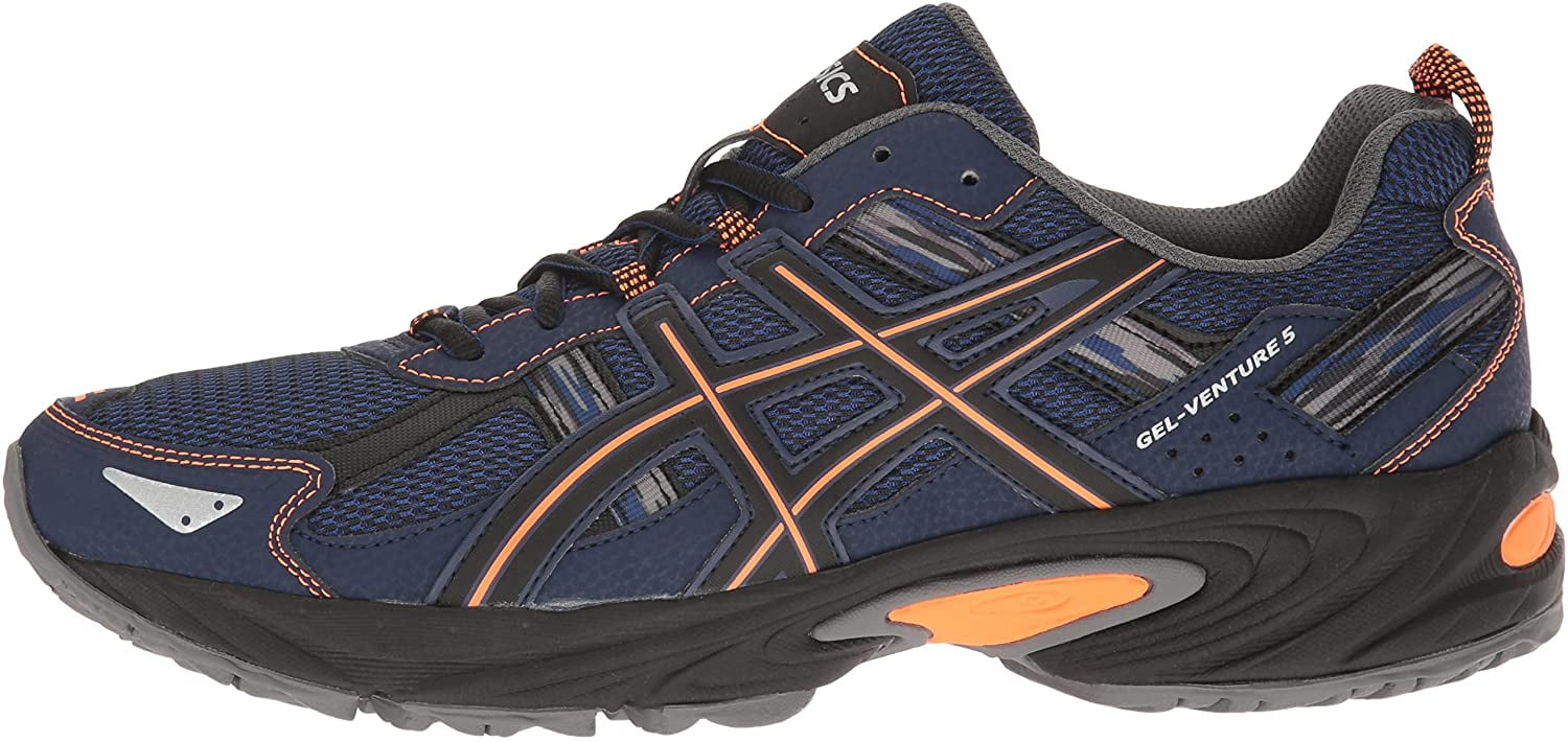 asics running shoes blue and orange