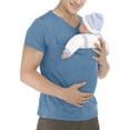 thumbnail image 2 of Kangaroo Shirt for Dad and Baby With Pouch - V Neck T-Shirt Baby Carrier,S, 2 of 5