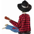thumbnail image 2 of Bebetter Halloween animated skeleton, fun skeleton playing banjo, bright eyes and adjustable joints, elegant 40cm statue compatible decoration, 2 of 4