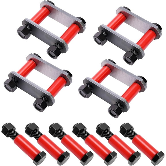 KOJEM Shackle Upgrade Kit Fit for CRE3000 Stock and Equaflex 2.25" Shackles Tandem Axle Truck/Trailer Spring Suspension Rebuild Kit Shackle Strap Camper Repair Axle