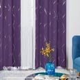 thumbnail image 2 of Deconovo Blackout Curtains Wave Foil Print Pattern Room Darkening Curtain Thermal Insulated WindoWEnergy Saving Drapes 42Wx 63L inch Set of 2 Panels Purple Grape, 2 of 6