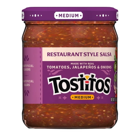 Tostitos Medium Restaurant Style Salsa, No Artificial Colors, No Artificial Flavors, 15.5 oz Jar