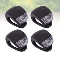 GOOHOCHY 4pcs Bike Cycling Silicone Front Rear Wheel Safety Light Lamp Set Bright Waterproof Bike Accessories (Black)